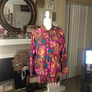 Vintage David Matthew size 10 long sleeve blouse